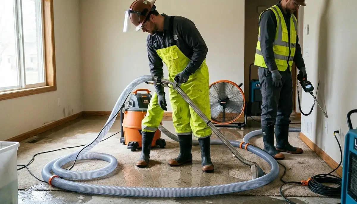 Water damage team providing emergency water removal in Tyler, TX for flooded homes
