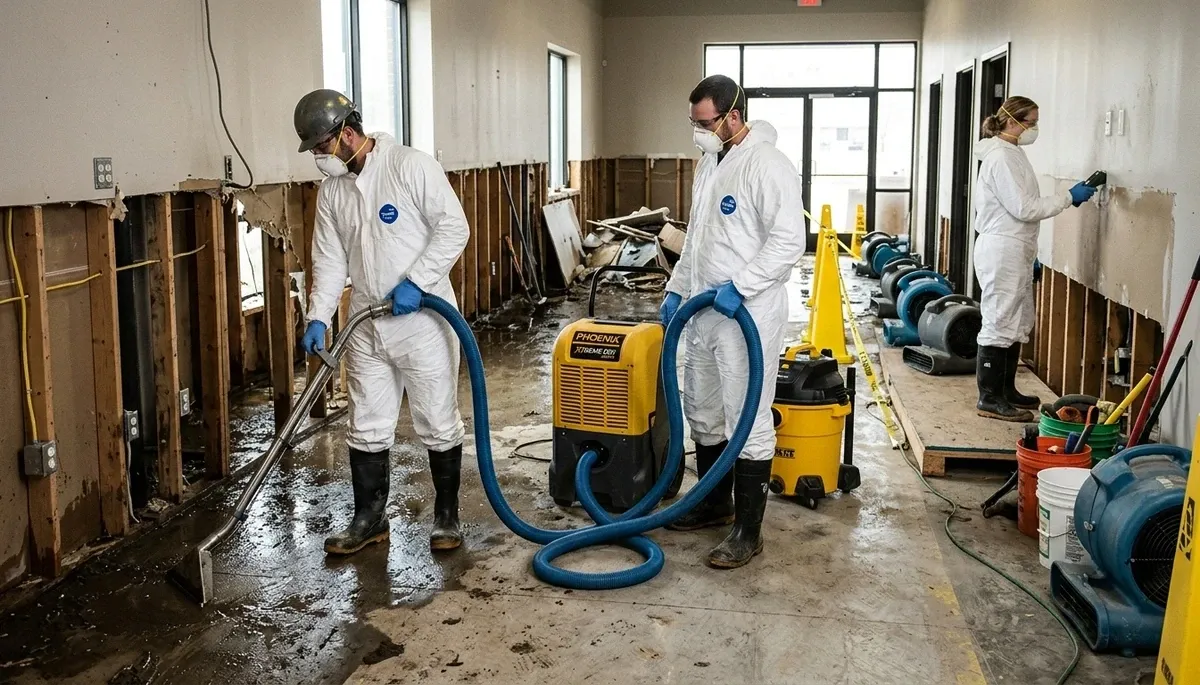 Flood damage cleanup in Tyler, TX home with water extraction and moisture removal