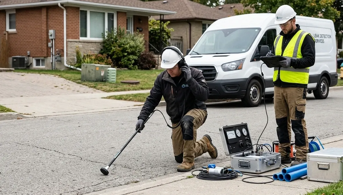 Leak detection technician in Tyler, TX inspecting a home for hidden water leaks
