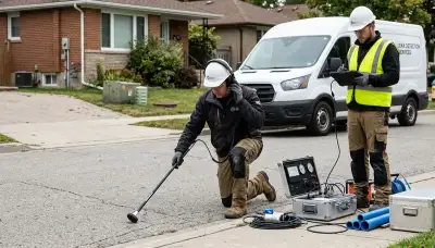 Leak detection technician in Tyler, TX inspecting a home for hidden water leaks