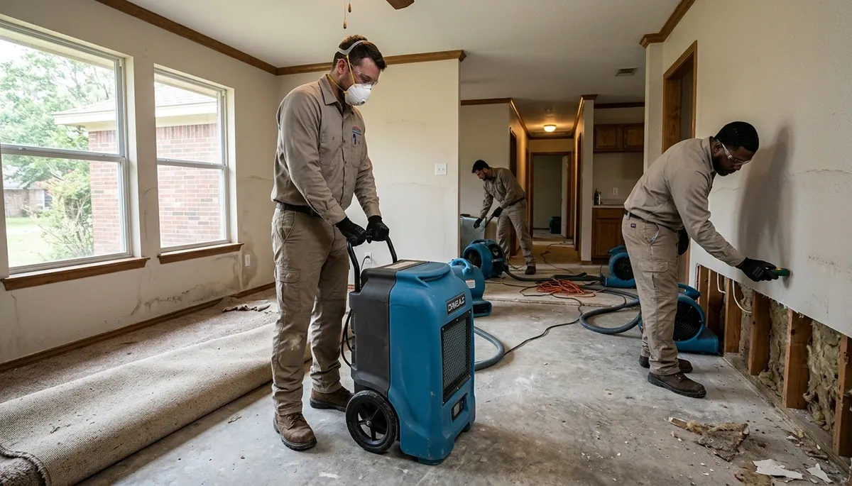 Water damage restoration team serving Tyler, TX with professional cleanup and repair services