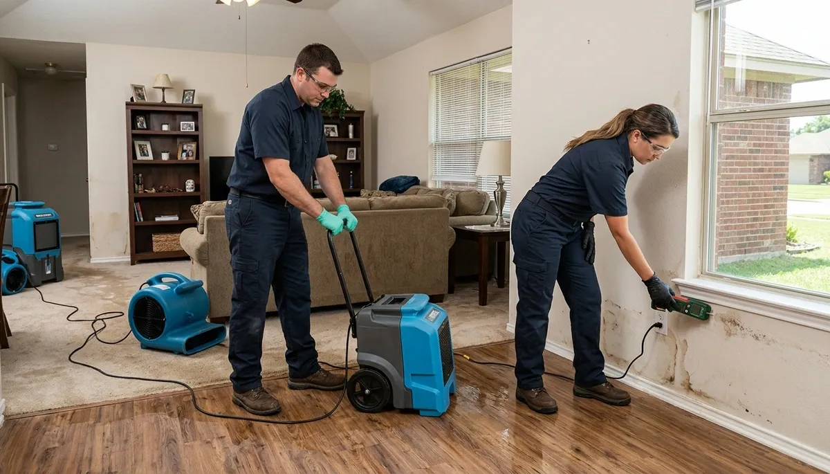 Water damage restoration team serving Tyler, TX for emergency cleanup and repair
