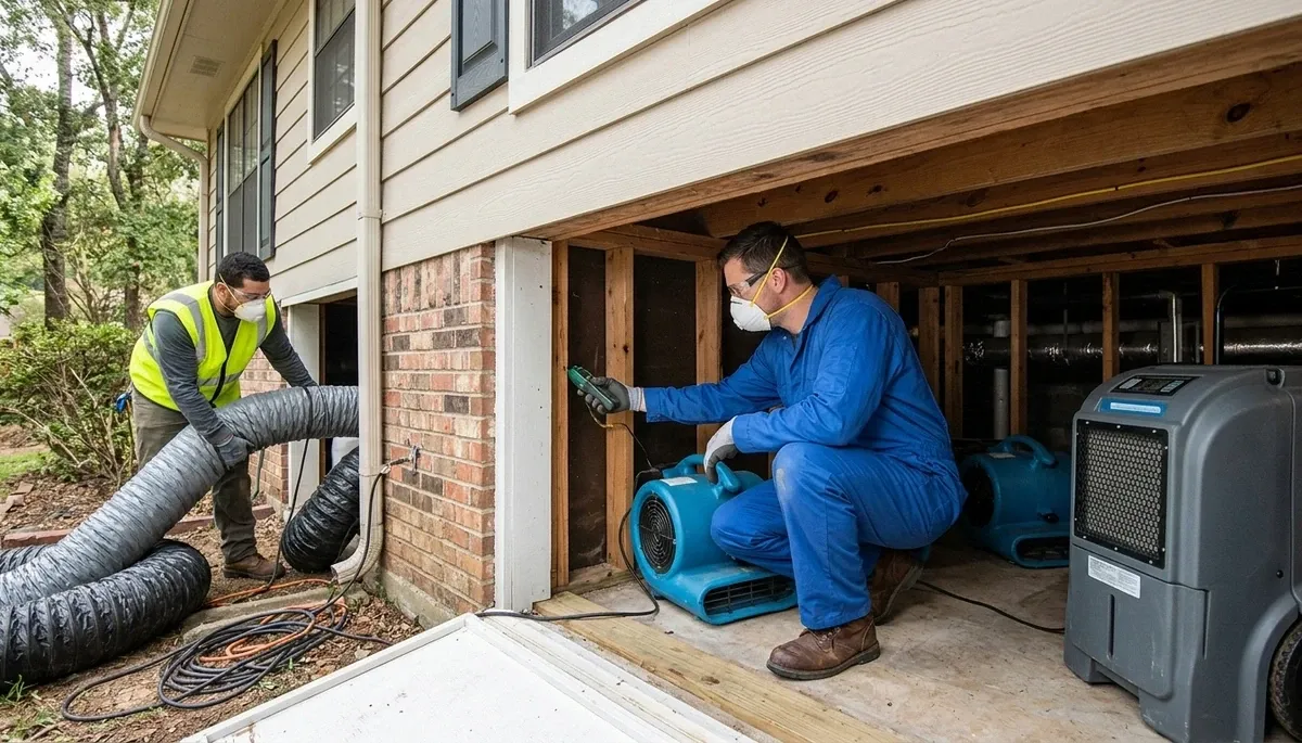 Water damage restoration team serving Tyler, TX with professional cleanup and repair services