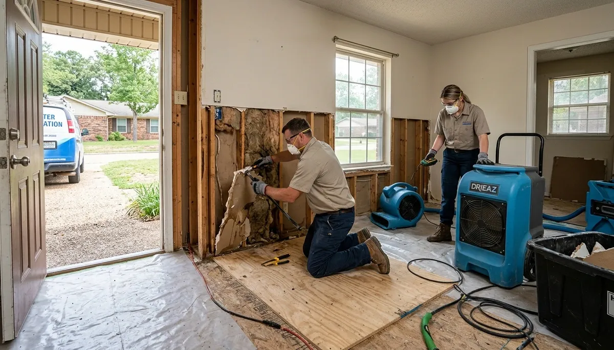 Water damage restoration team serving Tyler, TX for fast cleanup and repairs