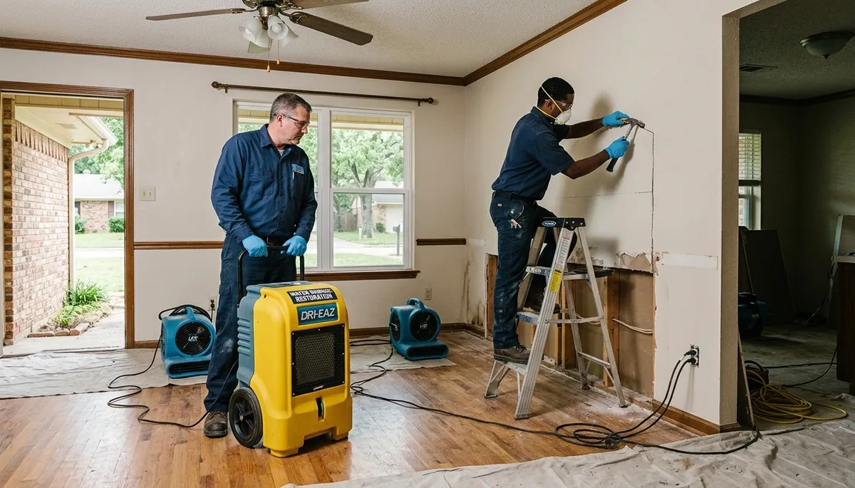 Water damage restoration team serving Tyler, TX with professional cleanup and repair services