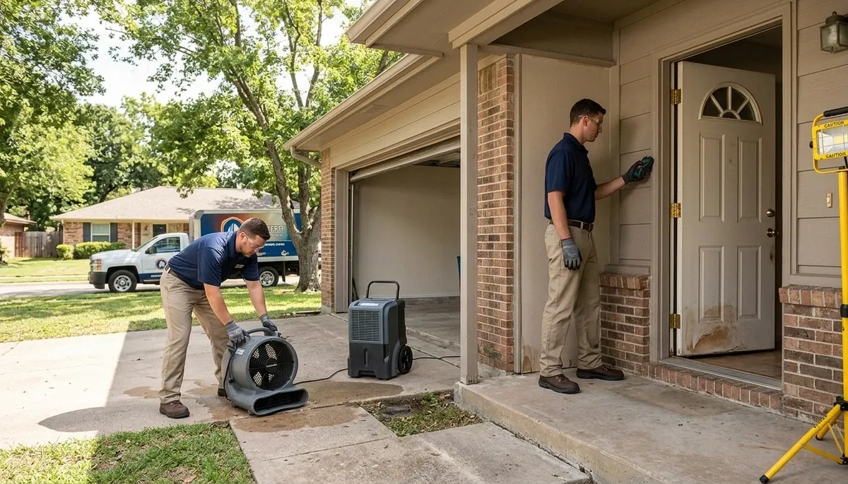 Water damage restoration team serving Tyler, TX for emergency cleanup and repair