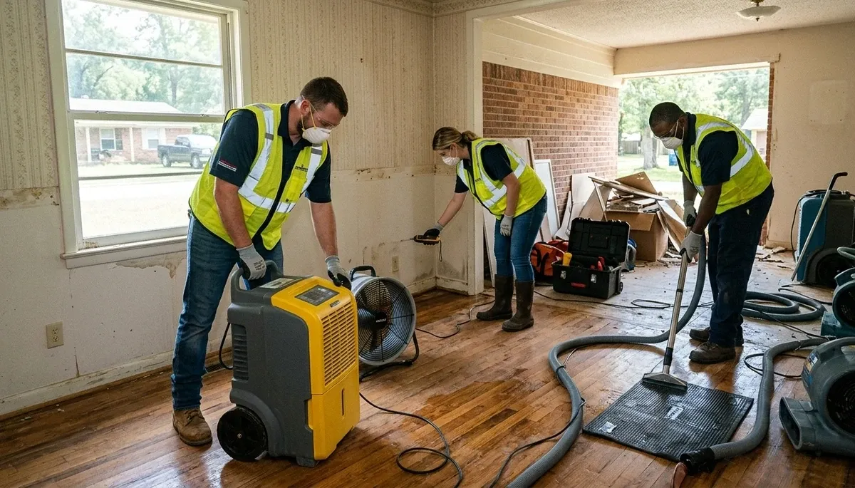 Water damage restoration team serving Tyler, TX with professional cleanup and repair services