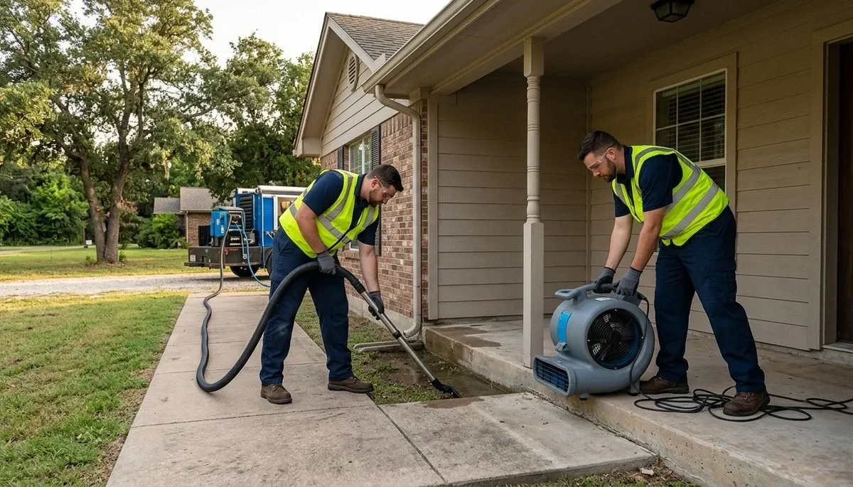 Water damage restoration team serving Tyler, TX for emergency cleanup and drying services