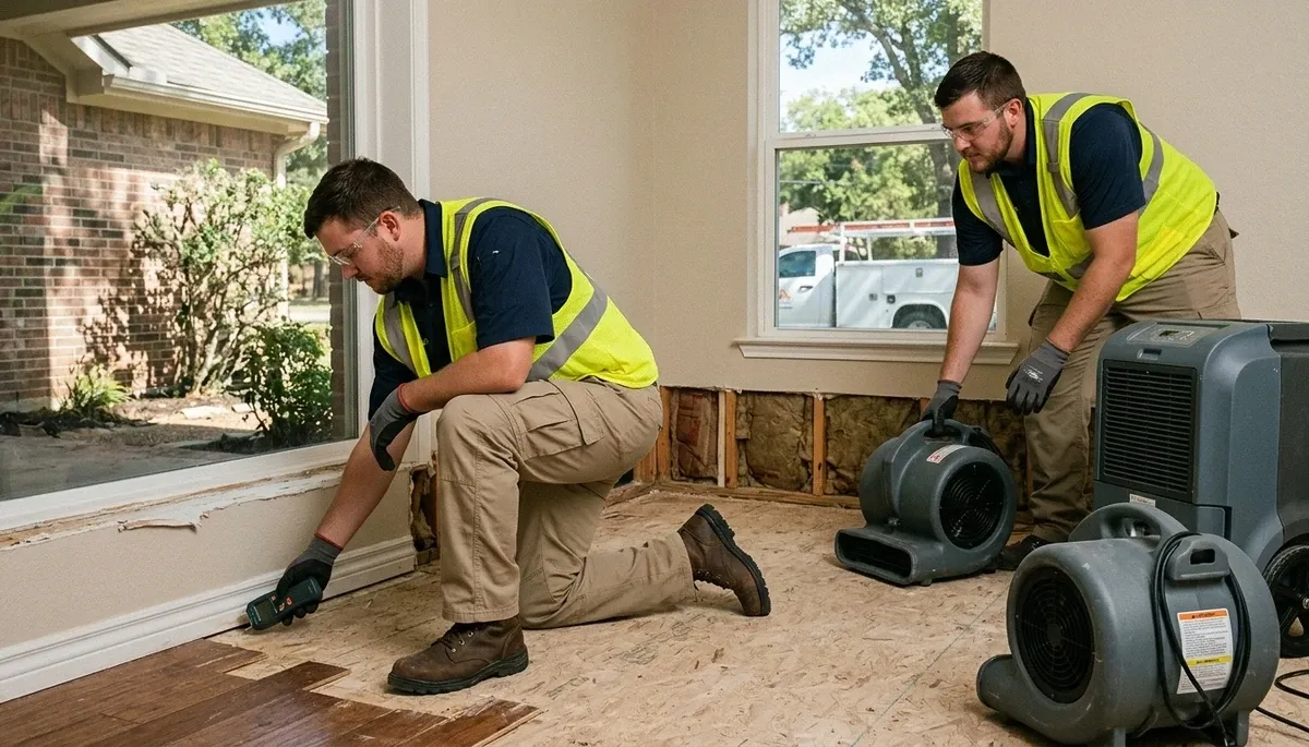 Water damage restoration team serving Tyler, TX for emergency cleanup and repairs