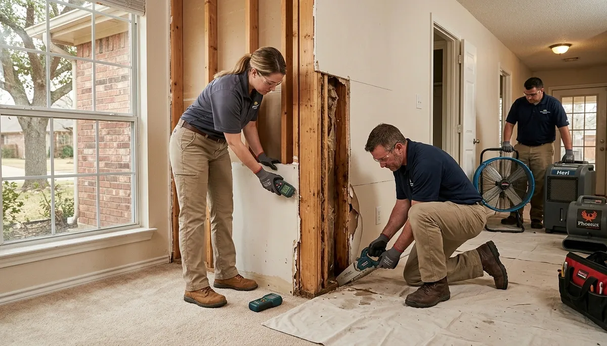 Water damage restoration team serving Tyler, TX for residential and commercial cleanup