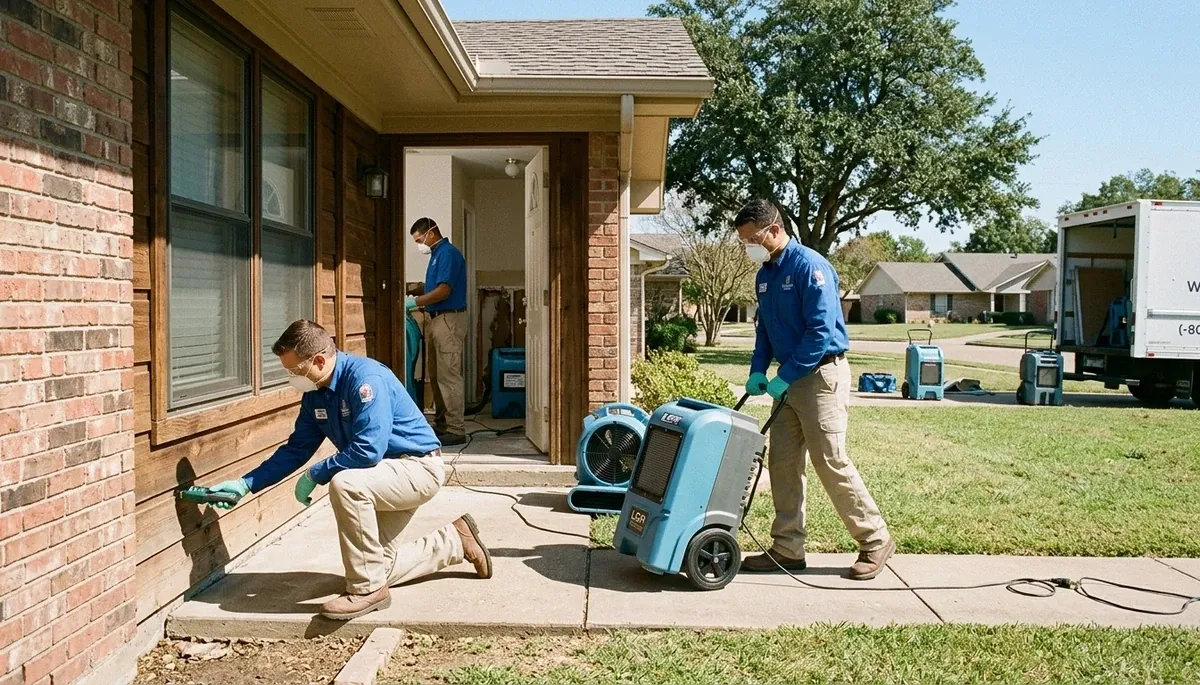 Water damage restoration team serving Tyler, TX for emergency cleanup and repair
