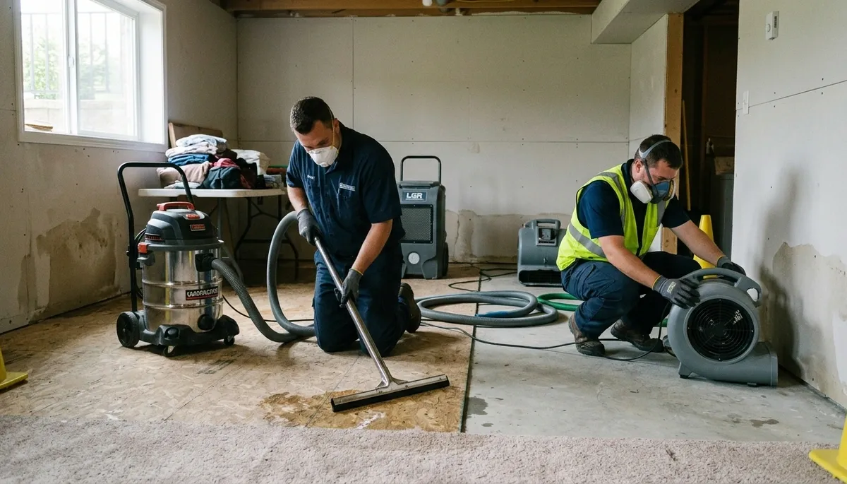 Water damage restoration team serving Tyler, TX, handling home flood cleanup and moisture removal