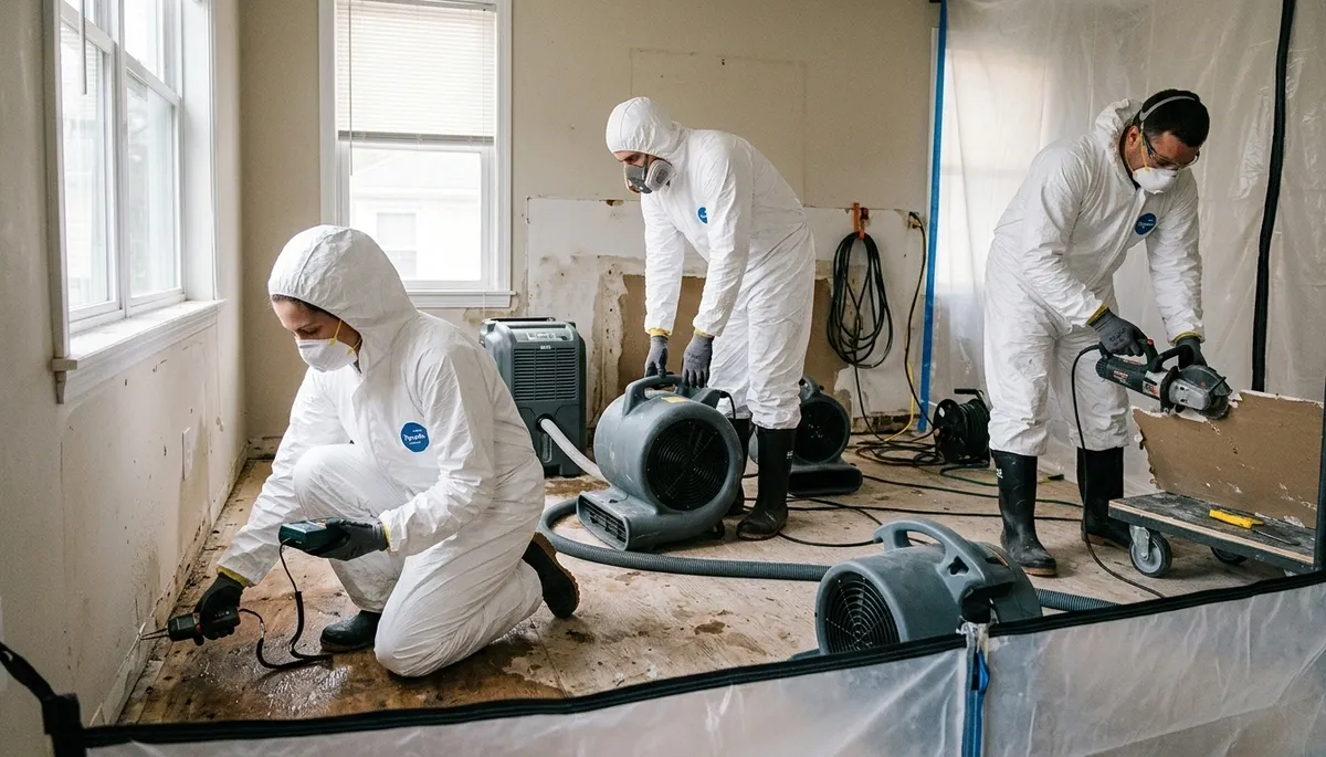 Water damage restoration team serving Tyler, TX for fast home flood and storm damage cleanup