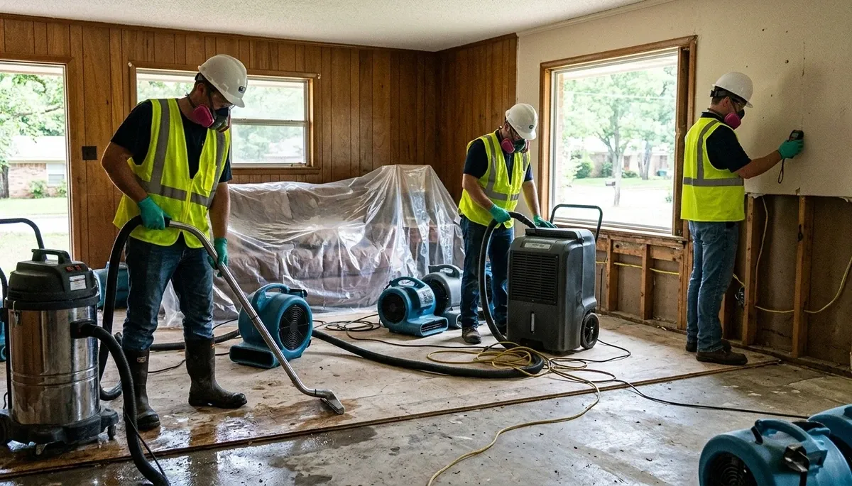 Water damage restoration team serving Tyler, TX for fast cleanup and repair