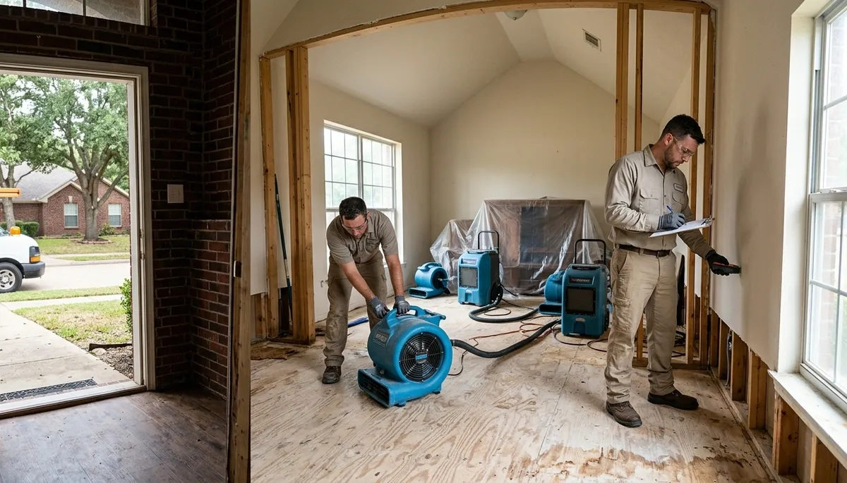 Water damage restoration team serving Tyler, TX with professional cleanup and repair services