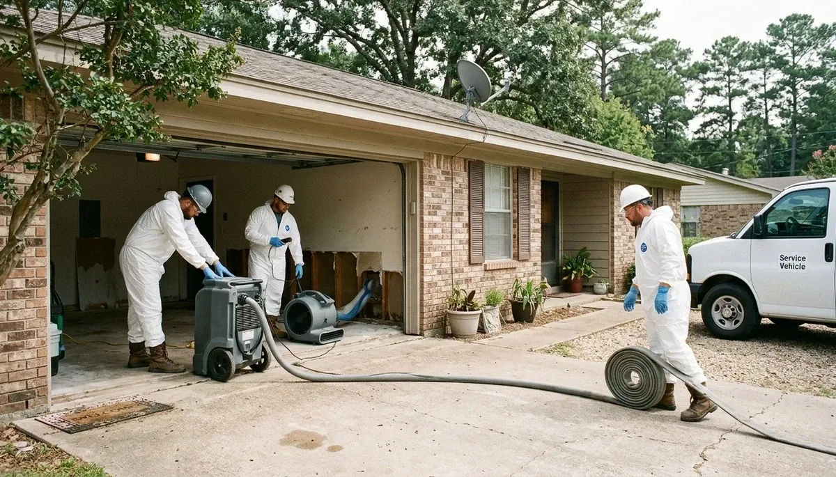 Water damage restoration team serving Tyler, TX with professional cleanup and repair services