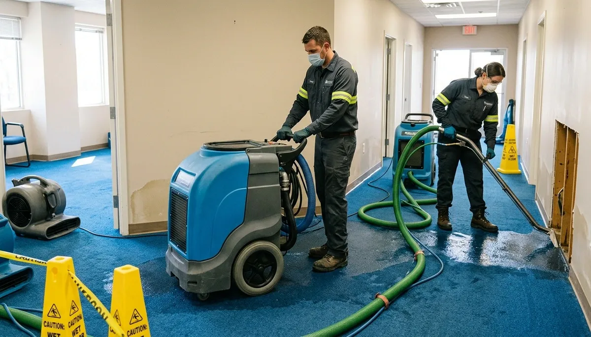 Water extraction service in Tyler, TX removing standing water from a home after flooding
